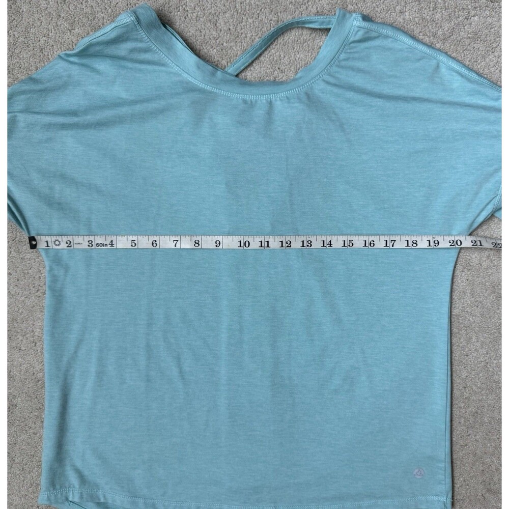 Layer8 Blue Long SleeveCrew Neck Crisscross/Lattice Back Yoga Top Size Small - Picture 4 of 11